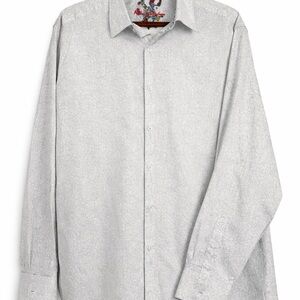 Robert Graham Button Down Shirt. Size 2xl. Gray/white print. Long sleeve